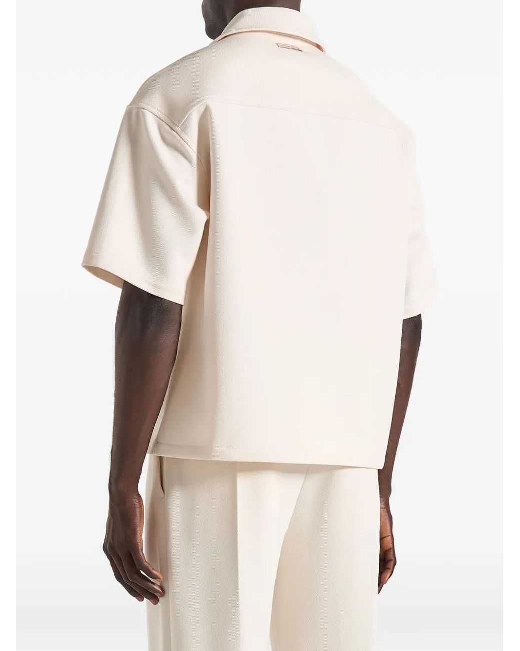 Manière De Voir White Stephane "A Girl With A Pearl Earring" Boxy Shirt for men