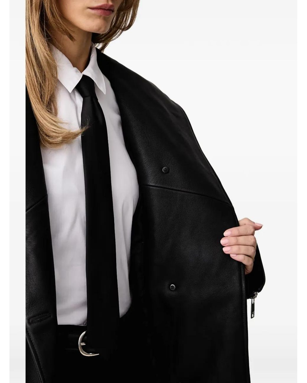 Gestuz Black Hooded Belted Jacket