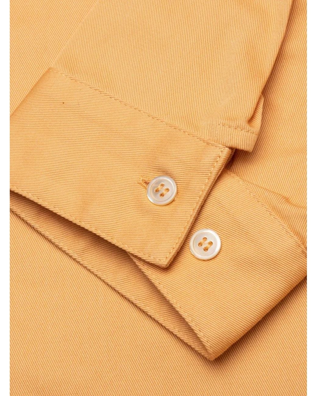 Marni Orange Logo-Embroidered Cotton Shirt for men