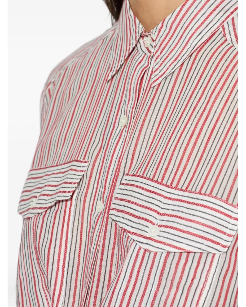 Isabel Marant Pink Oversized Stripes Shirt