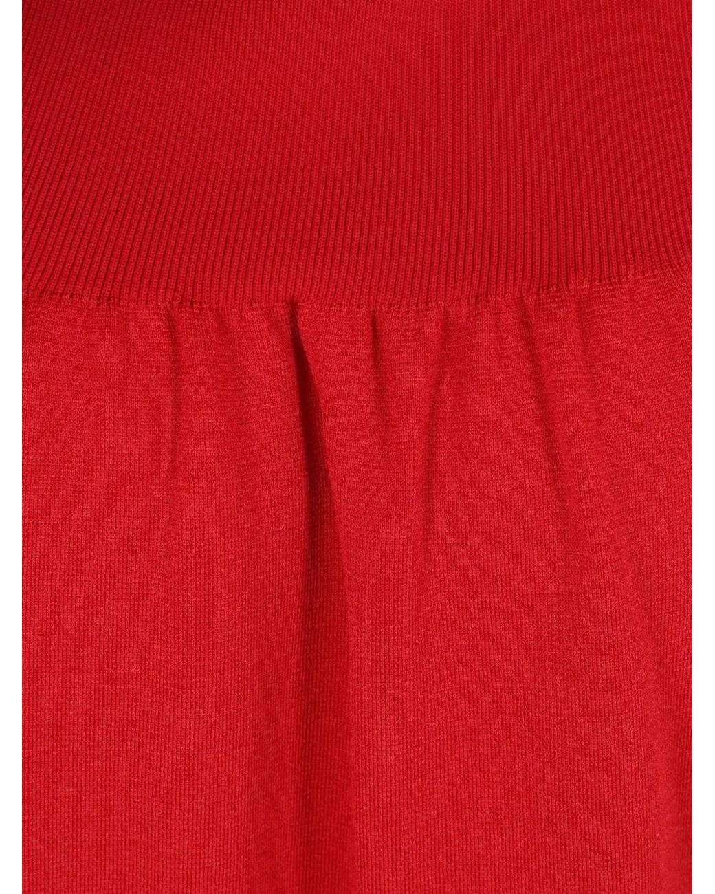 CFCL Red Ac Milan Draped Maxi Dress