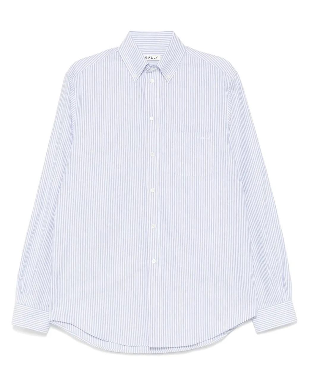 Bally White Cotton Long-Sleeves Shirt for men