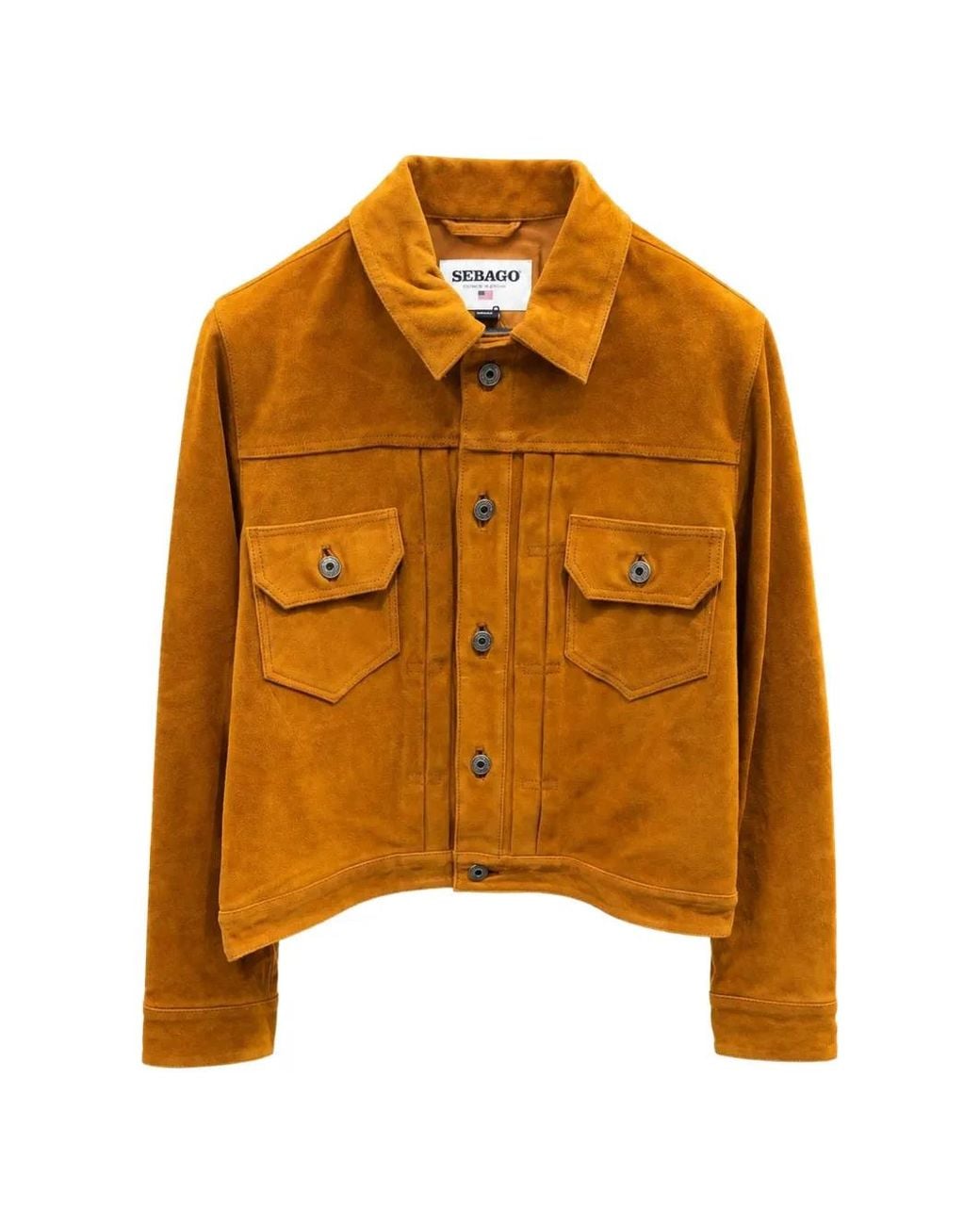 Sebago Orange Pineland Leather Jacket