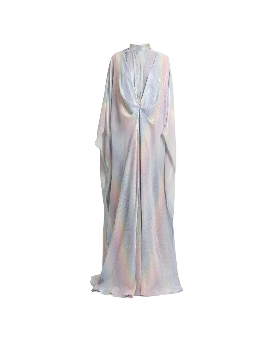 Gemy Maalouf White Draped Loose-Cut Kaftan