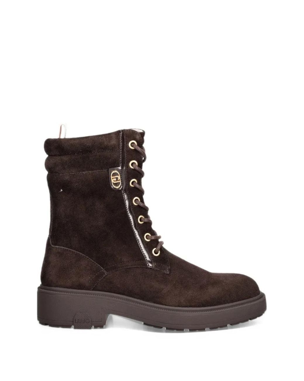 Liu Jo Brown Lace-Up Suede Boots