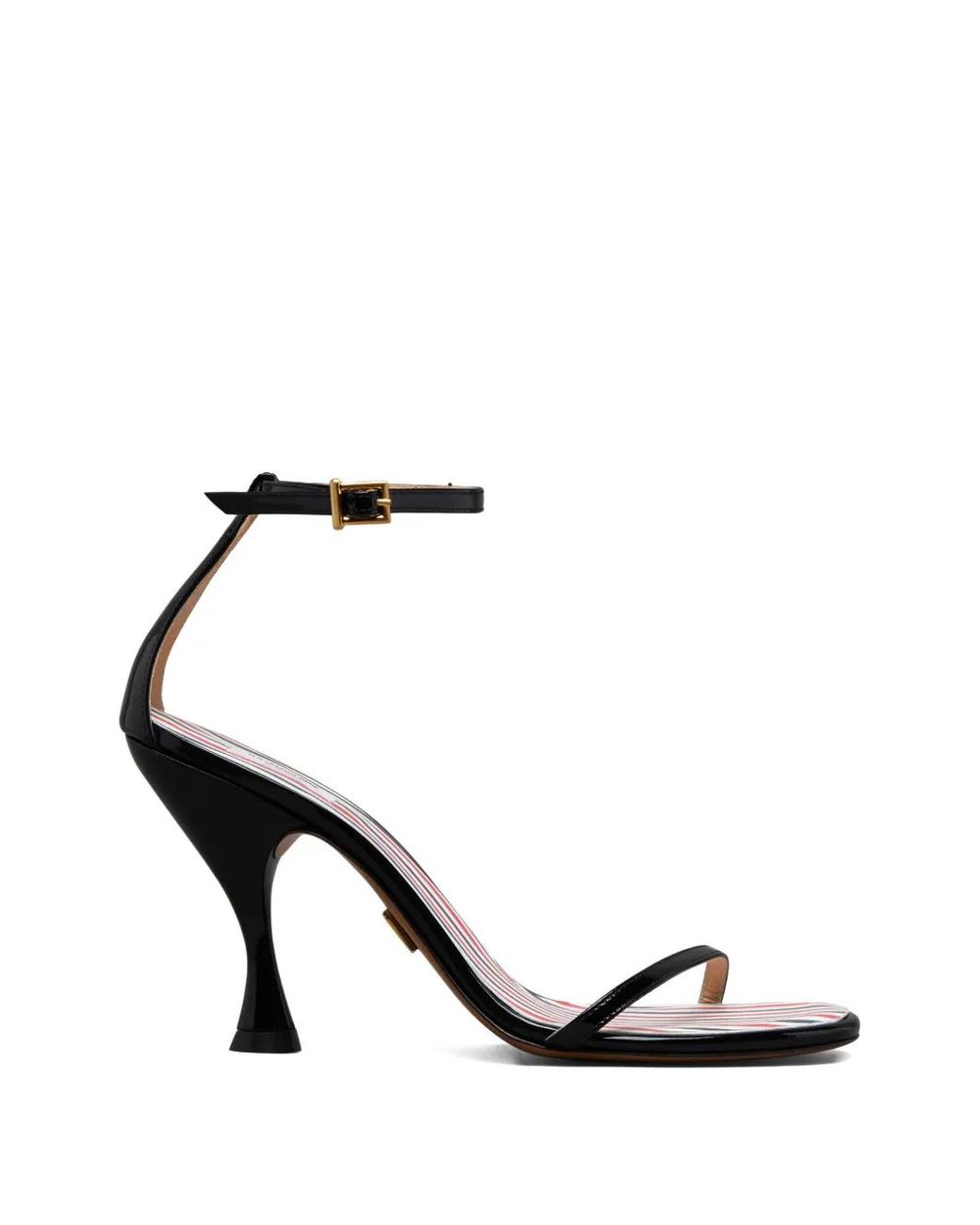 Thom Browne Black Soft Patent 4-Bar High Heel Sandals