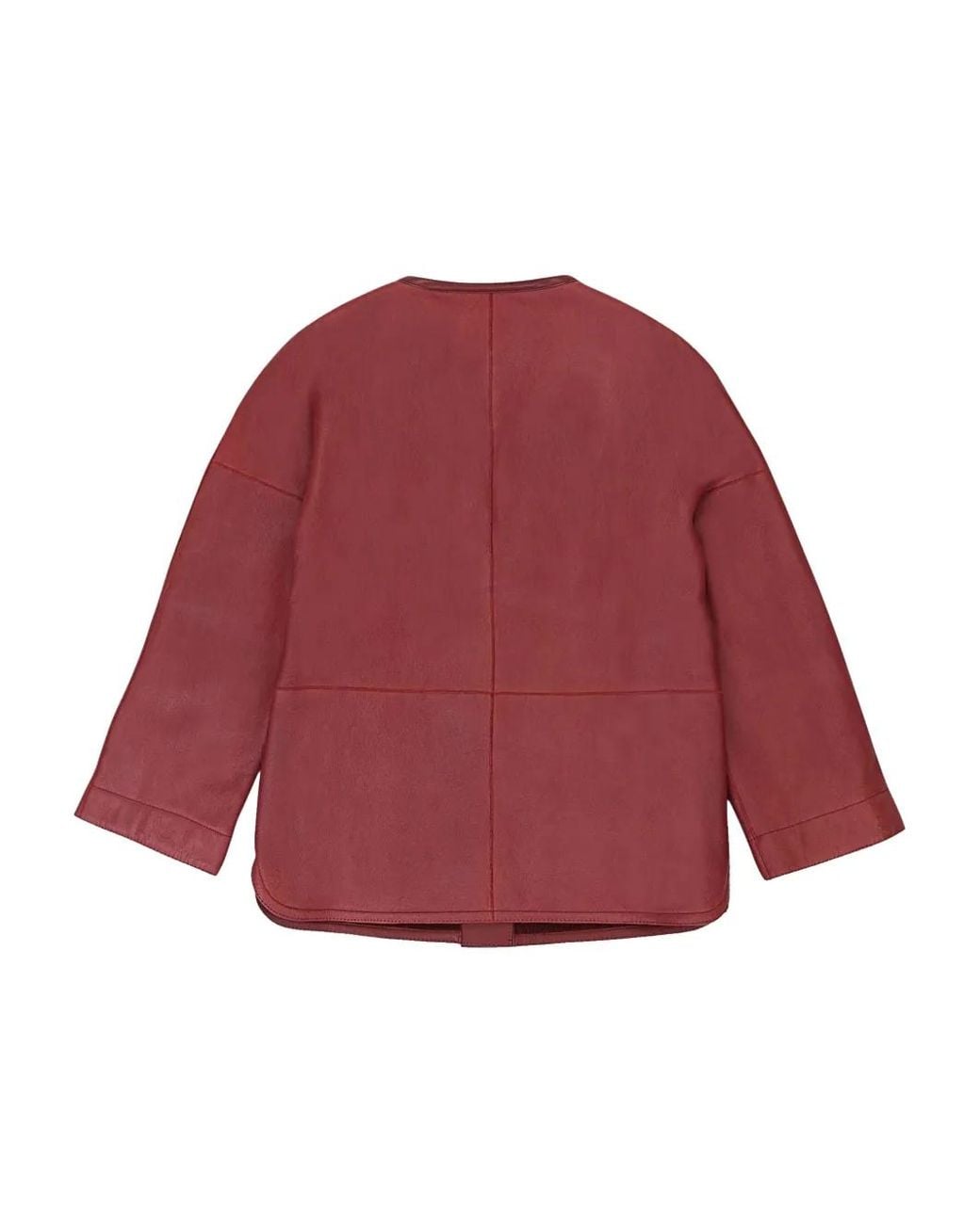 Loro Piana Red Evening Leather Jacket