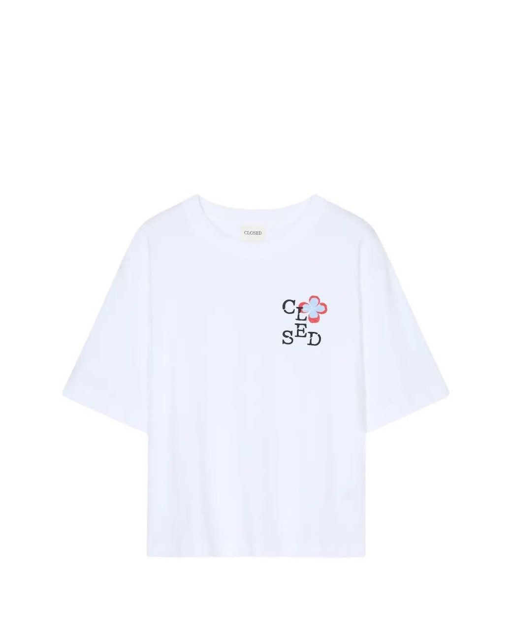 T-Shirt À Patch Logo Closed en coloris White