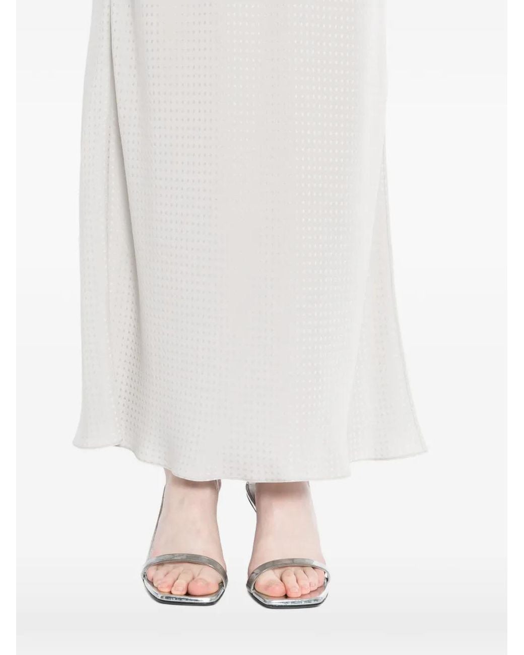 Tom Ford White Jupe Mi-Longue À Motif D'Étoiles