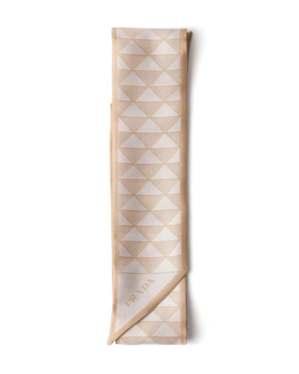 Prada Natural Seidenschal Mit Print