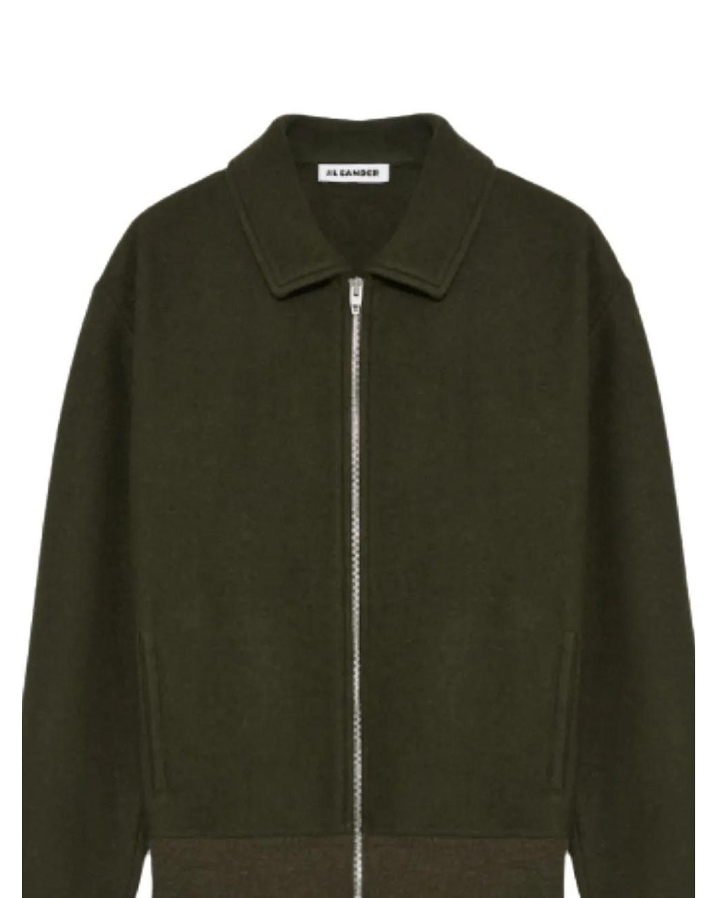 Jil Sander Green Veste À Fermeture Zippée for men