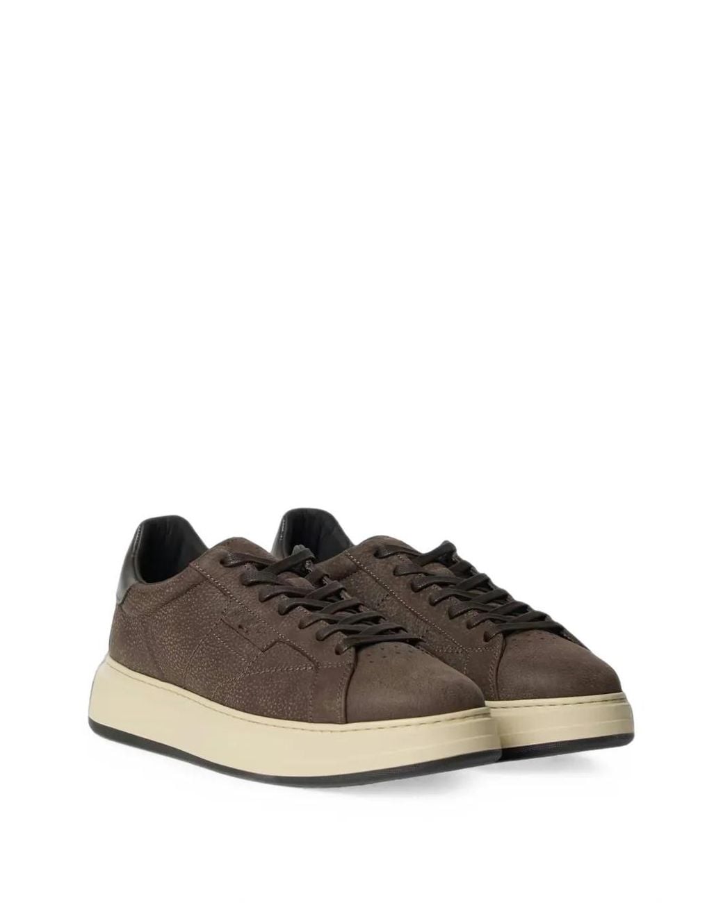 Woolrich Multicolor Grained Leather Sneakers for men