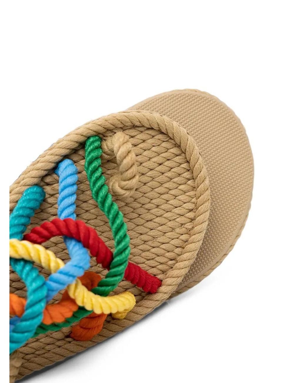Bohonomad White Cape Point Rope-Detail Sandals