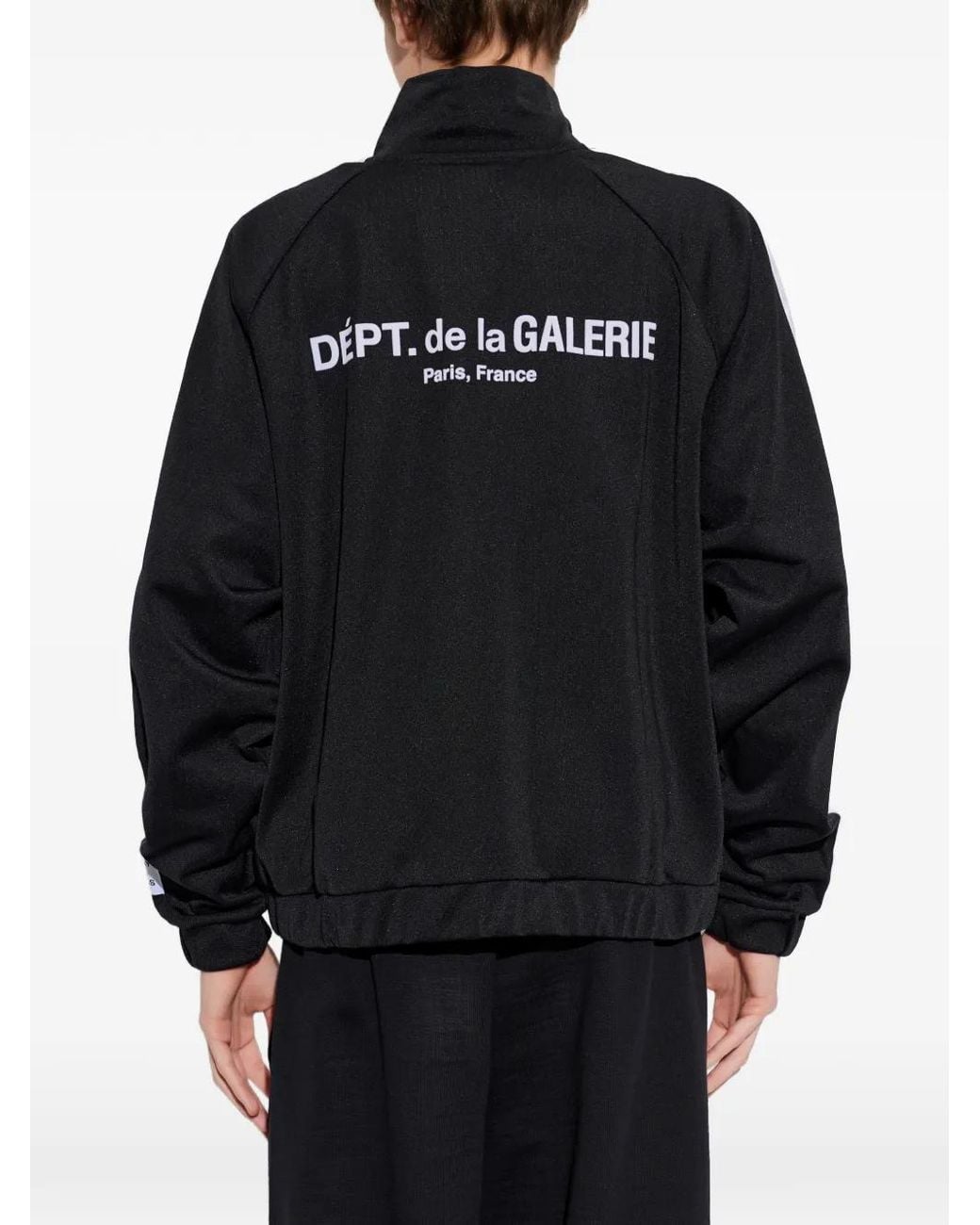 GALLERY DEPT. Black Logo-Print Side-Stripe Jacket