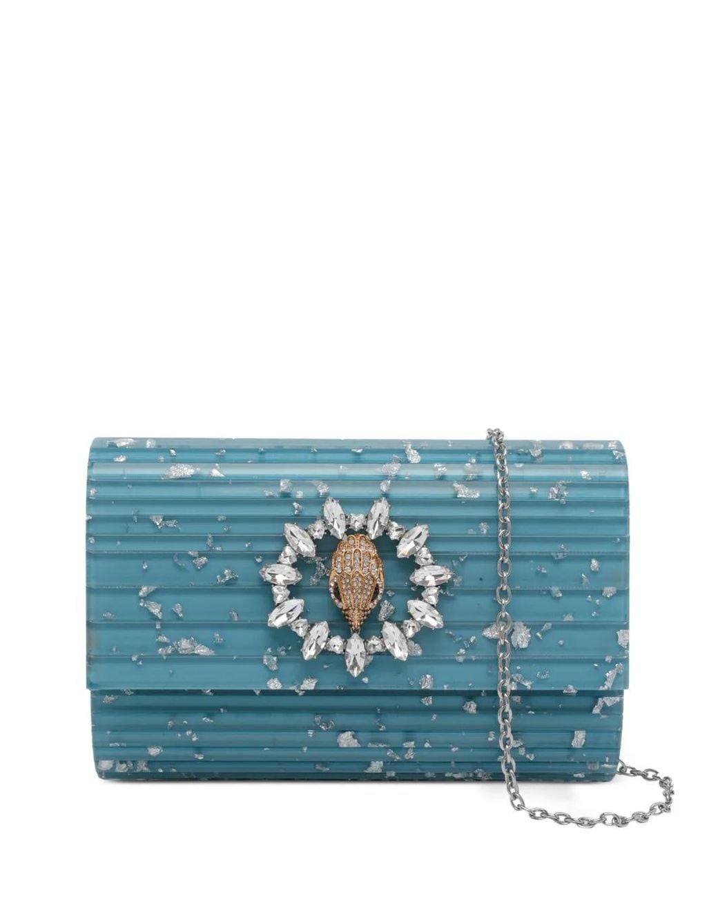 Kurt Geiger Blue Party Eagle Clutch Bag