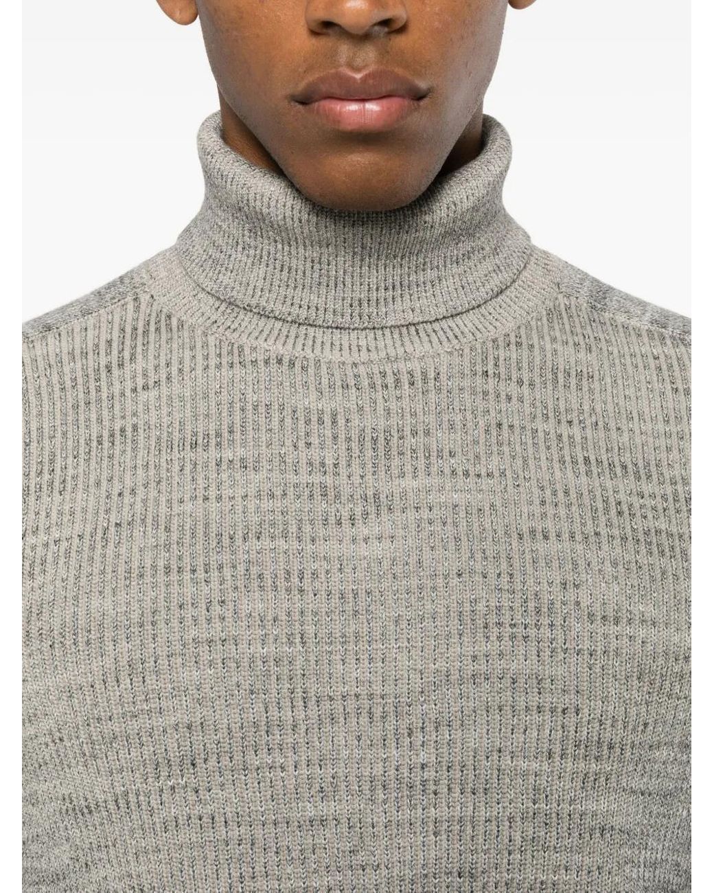 Marc O' Polo Gray Pull En Maille Épaisse À Col Roulé for men
