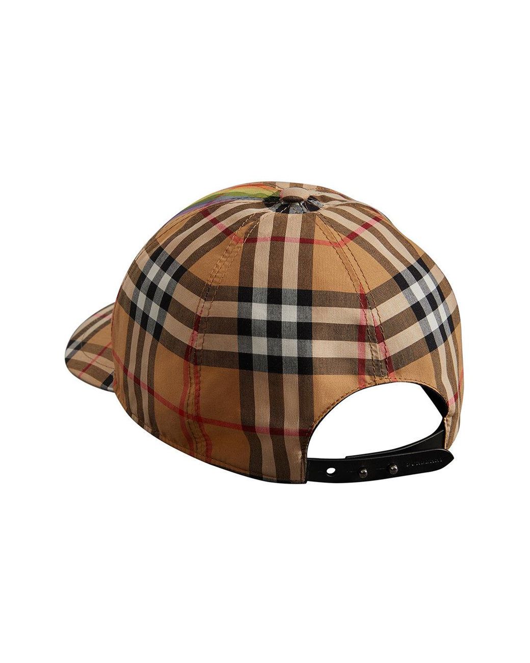 Burberry Cotton Rainbow Vintage Check Baseball Cap in Brown | Lyst