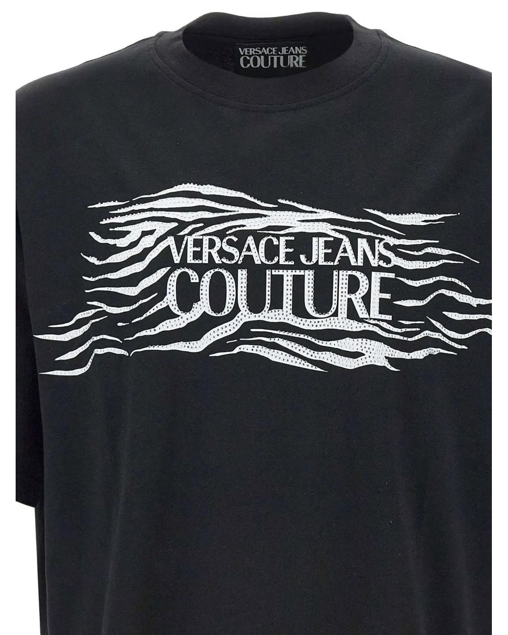 Versace Jeans Couture Black Cotton T-Shirt for men