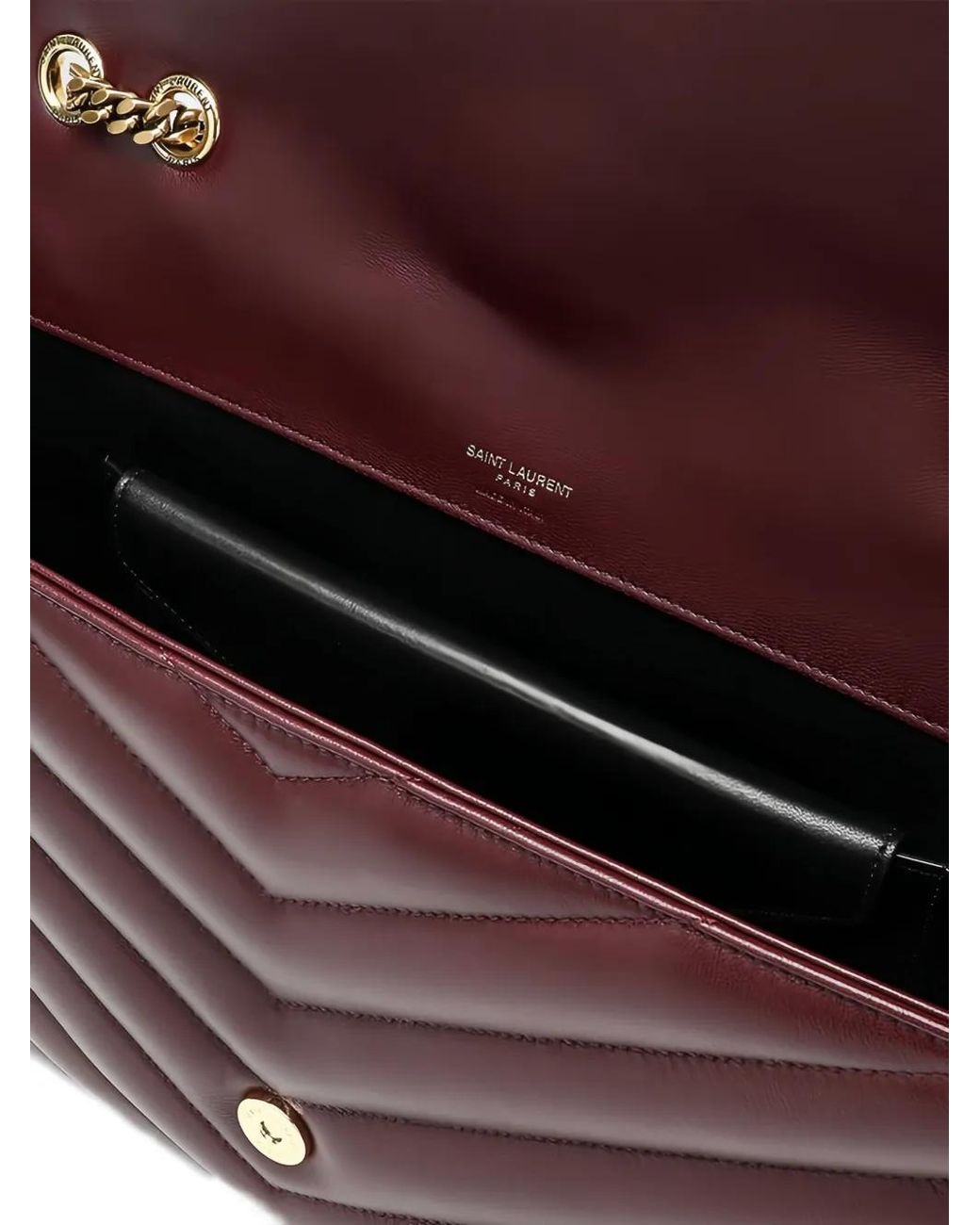 Saint Laurent Purple Loulou Large Matelassé Lambskin Bag