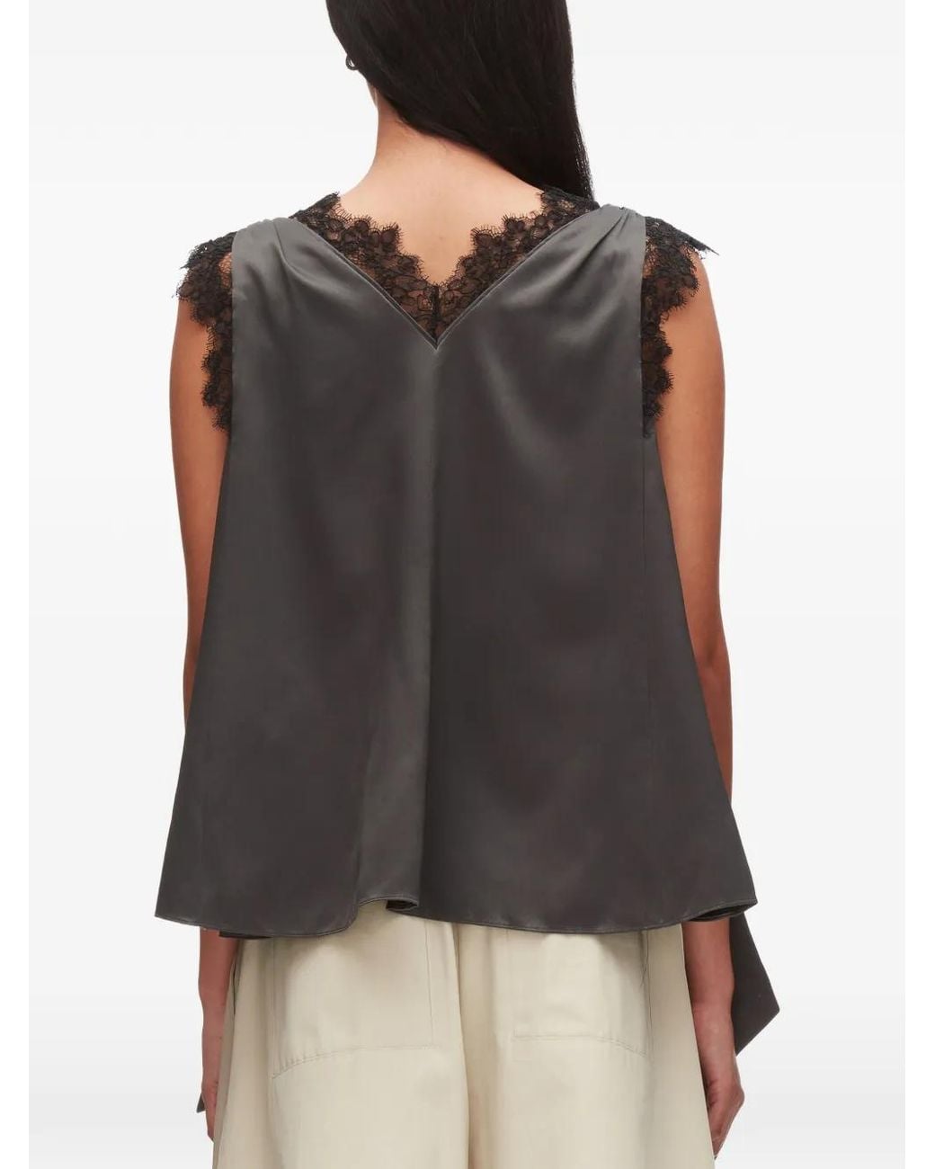 3.1 Phillip Lim Black Lace V-Neck Top