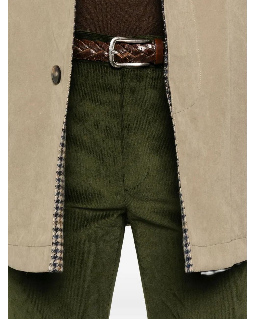Etro Green Trousers Roma for men