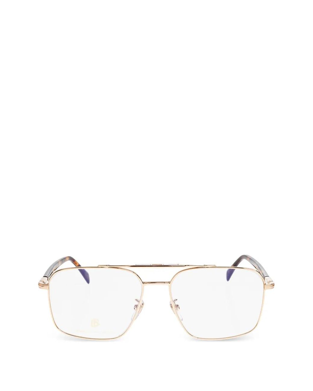 David Beckham Natural Metal Browline Sunglasses for men