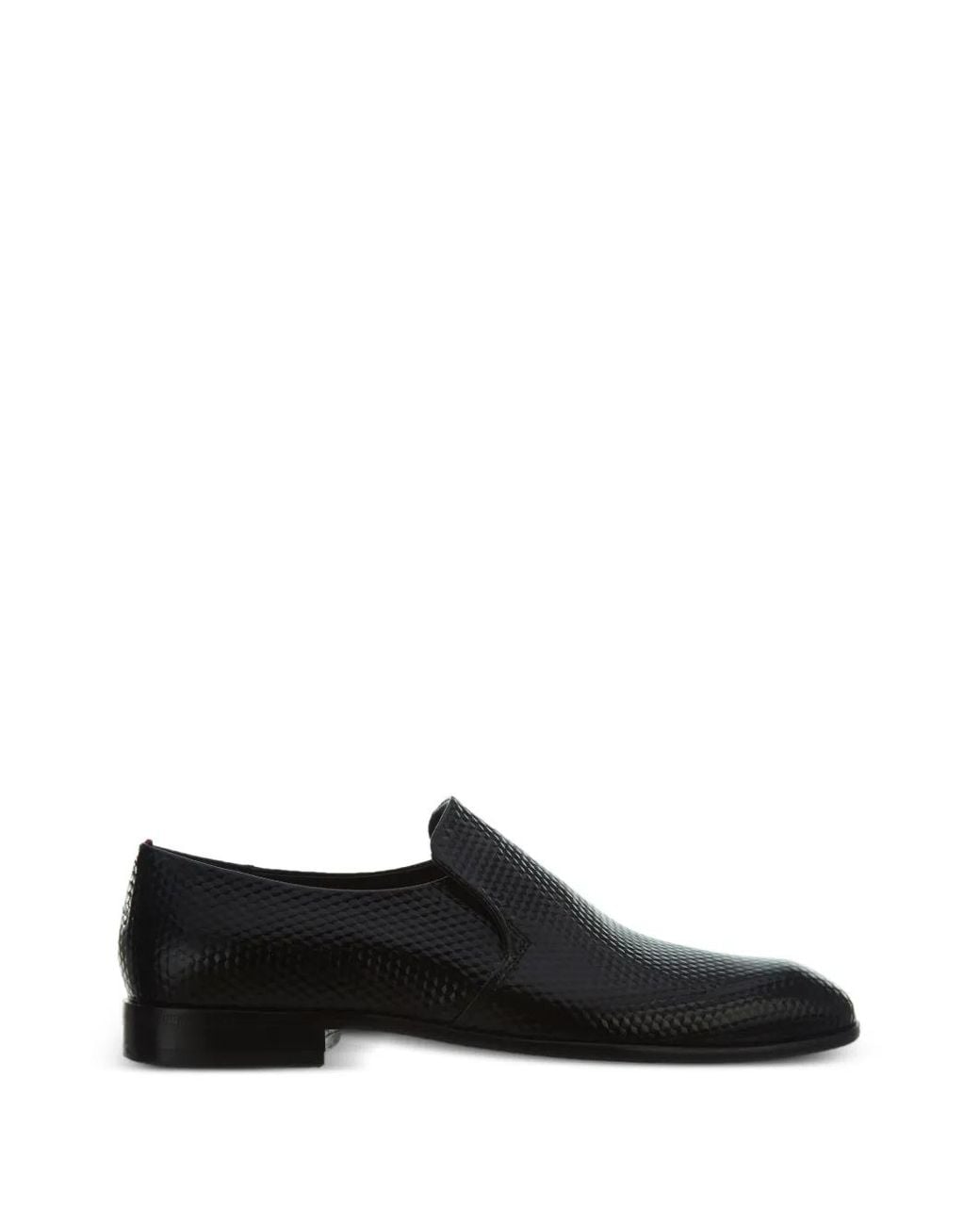 HUGO Black Appeal Embossed Loafers for men