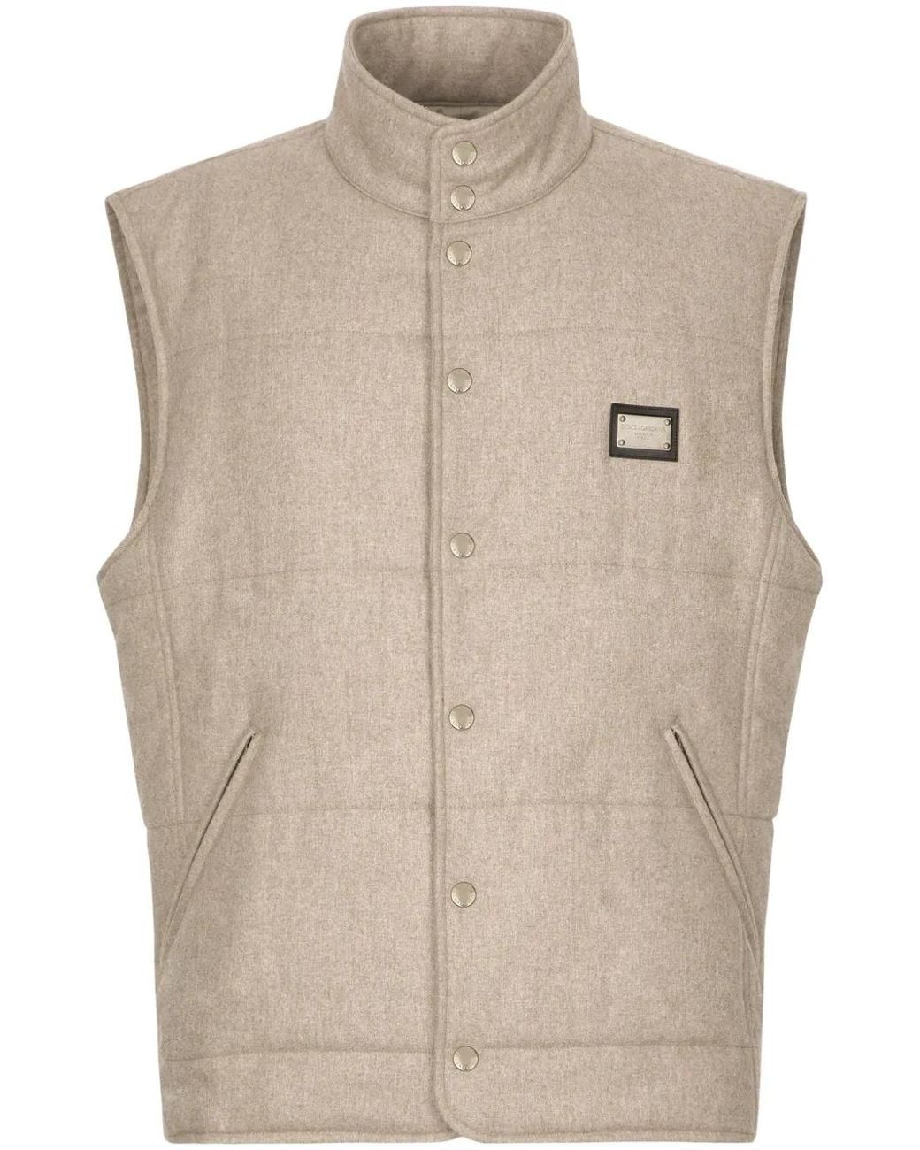 Chaleco Con Placa Del Logo Dolce & Gabbana de hombre de color Natural
