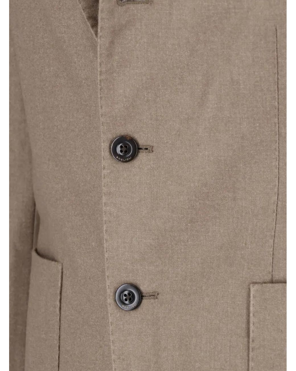 Boglioli Brown Notched-Lapel Single-Breasted Jacket for men