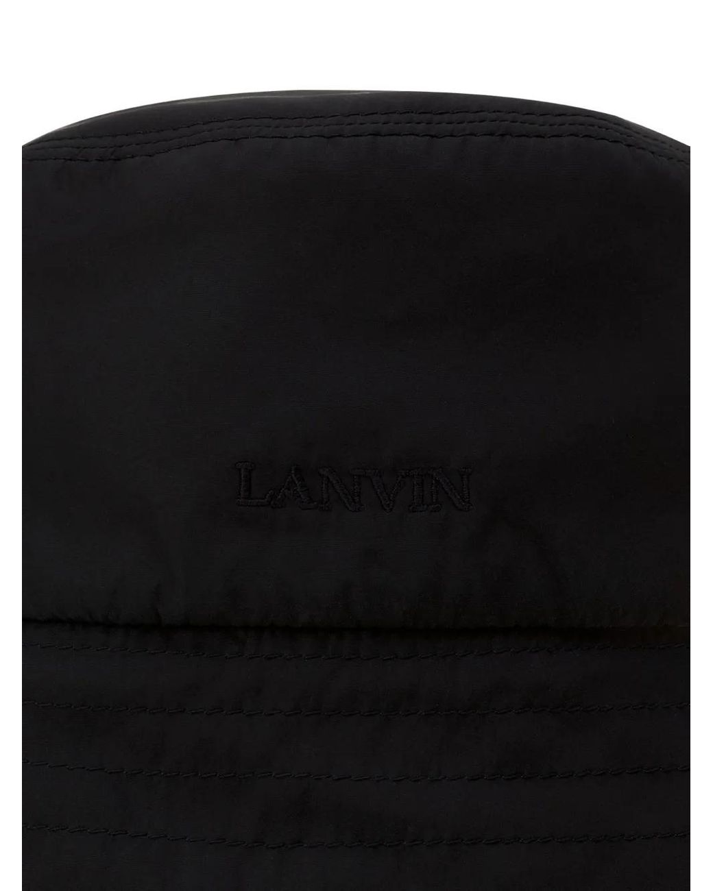 Lanvin Brown Leopard Print Reversible Bucket Hat for men