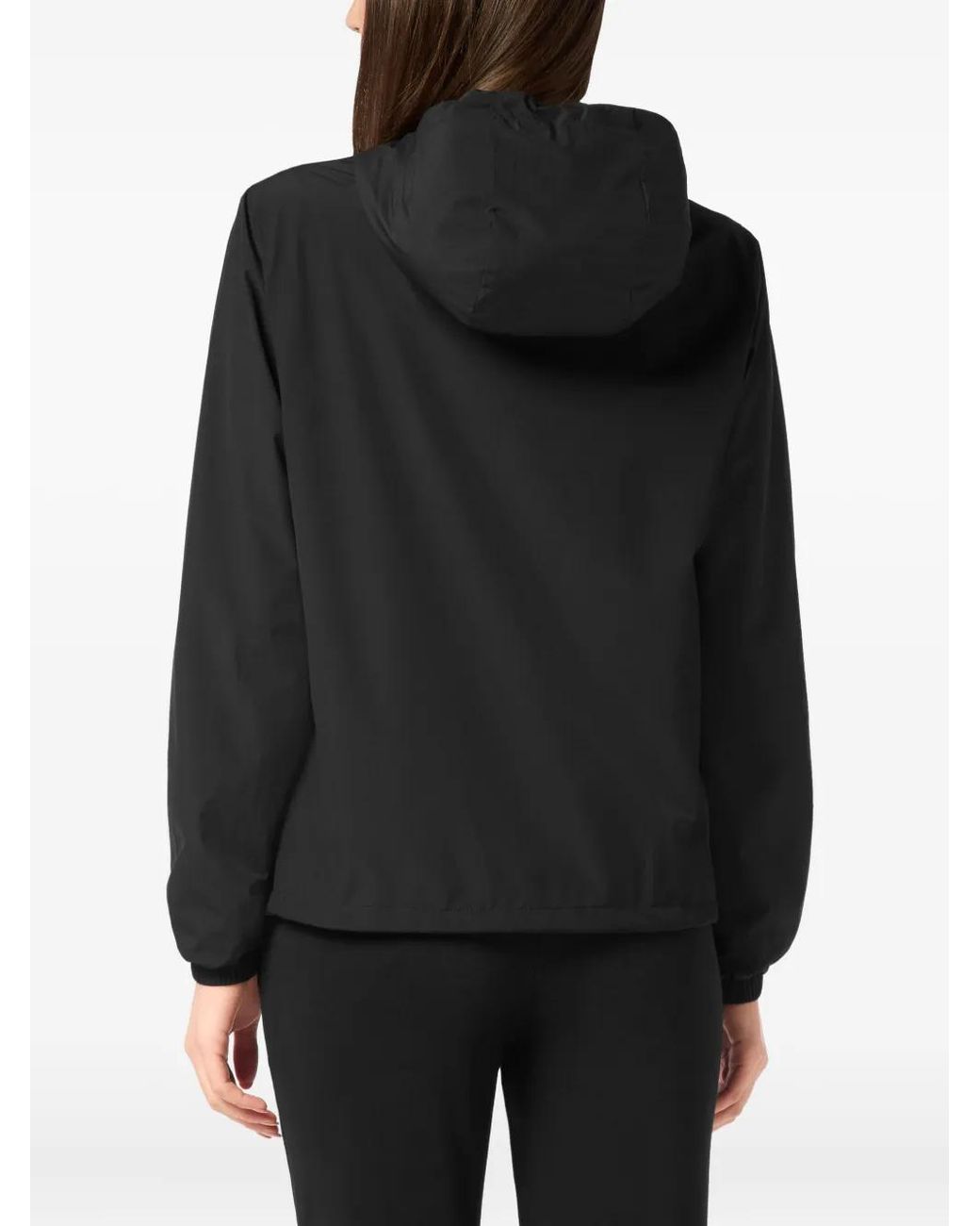 Philipp Plein Black Logo-Patch Hoodie
