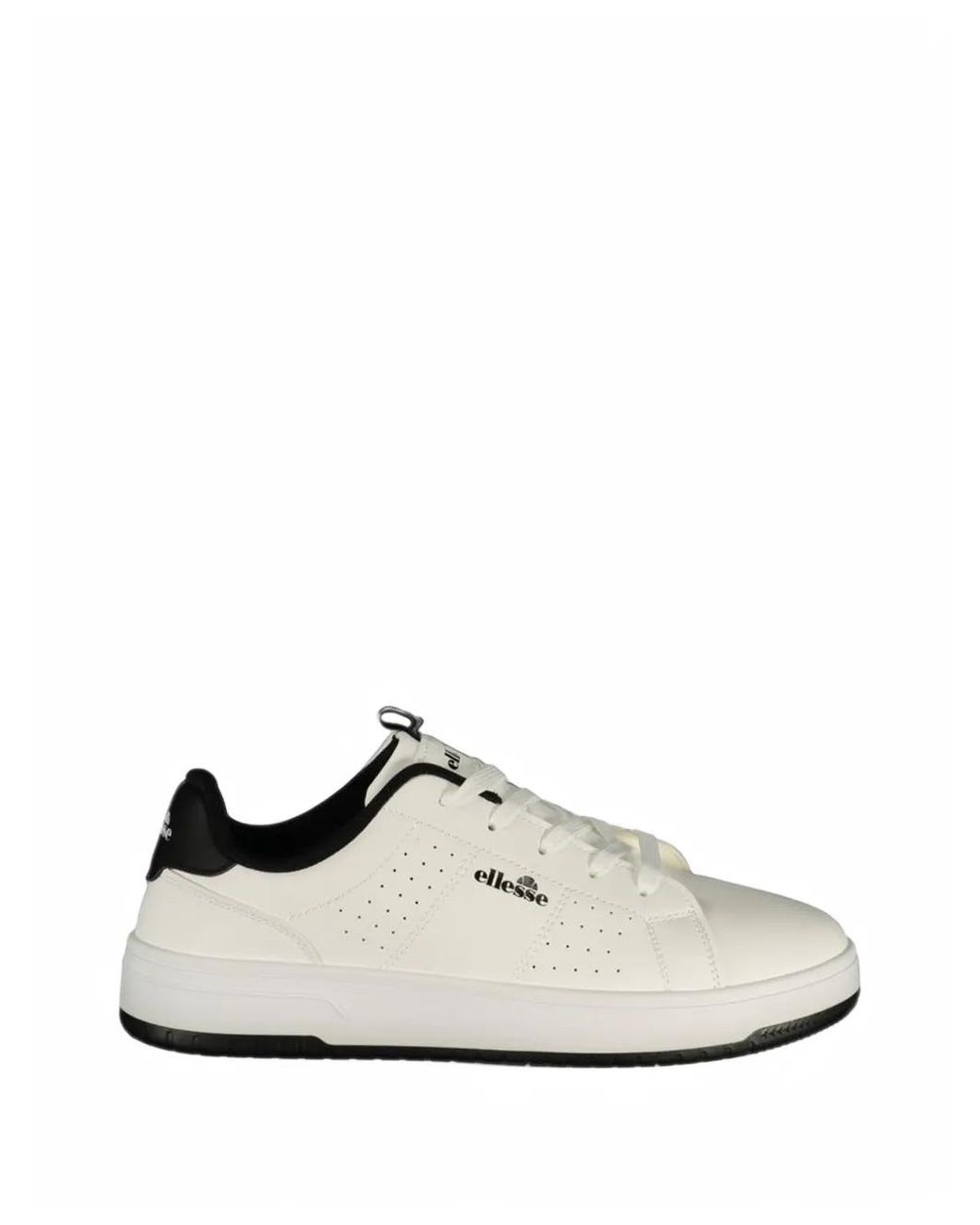 Ellesse White Perforated Logo-Print Sneakers for men