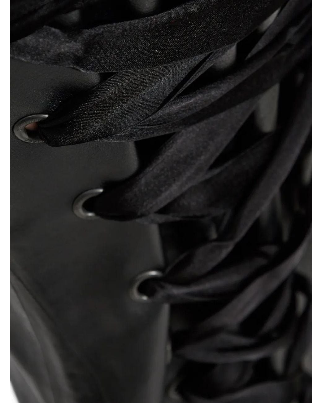 Balenciaga Black Leather Skirt