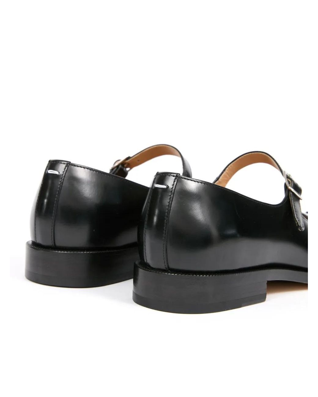 Maison Margiela Black Taby Mary-Jane Leather Loafers for men