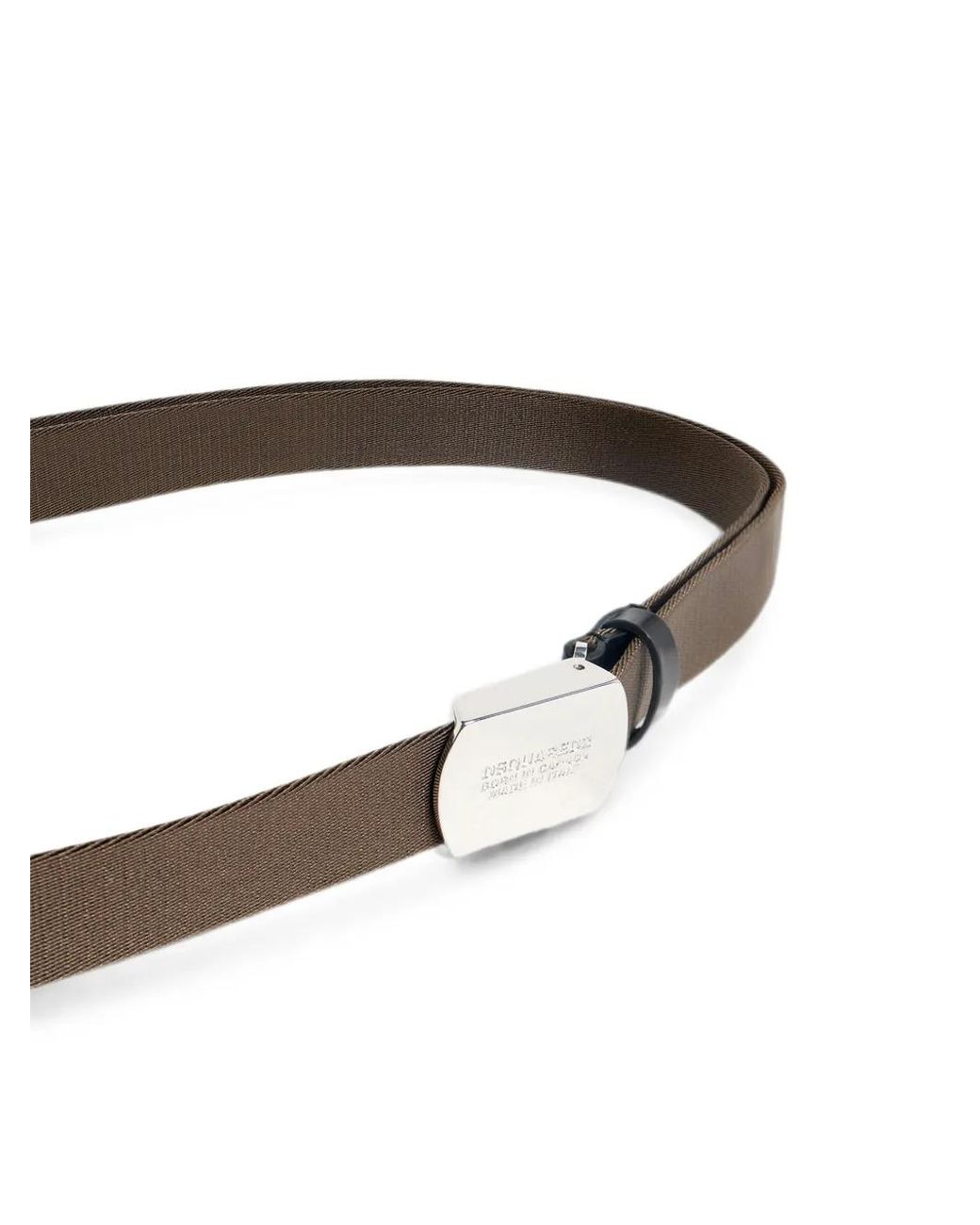 DSquared² White Logo Belt for men