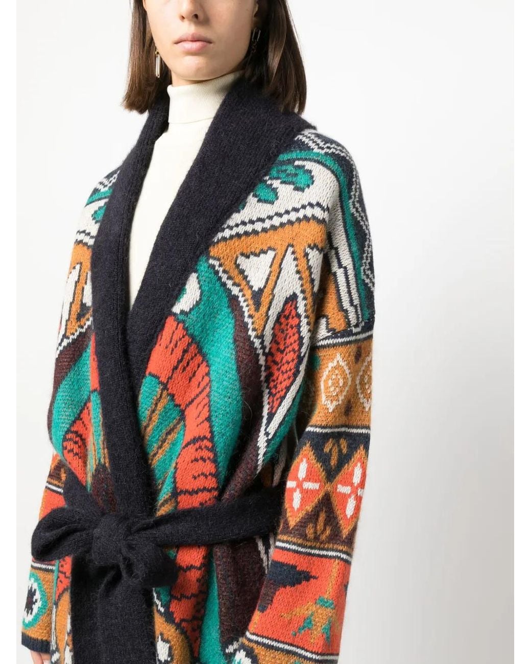 LaDoubleJ Orange Cardigan À Imprimé Philae
