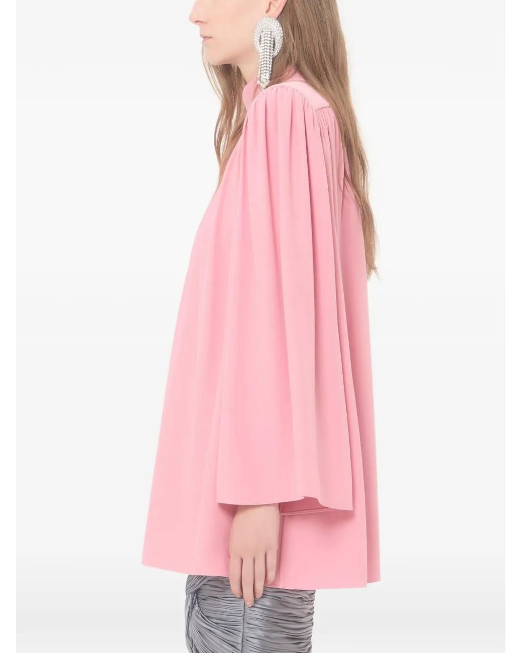 Valentino Garavani Pink Cady Couture Pleated Top