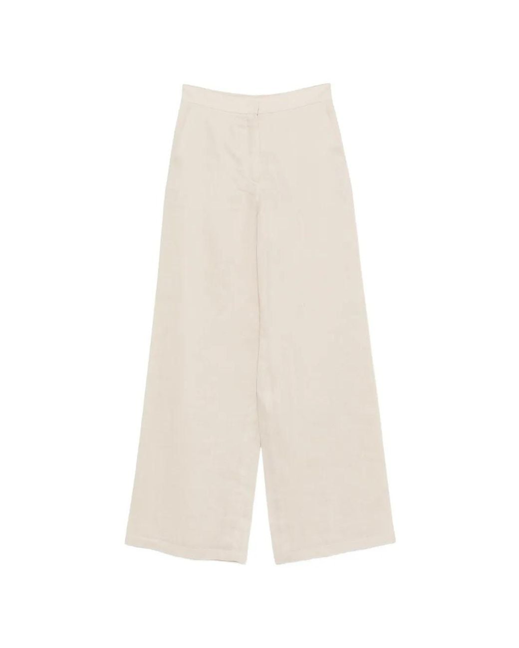 Max Mara White Tapioca Palazzo Pants