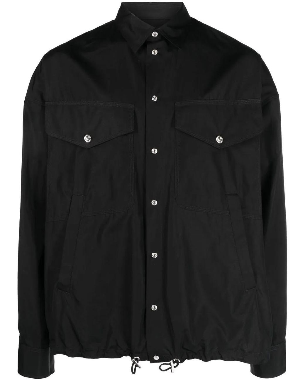 DSquared² Black Logo-Print Button-Up Shirt for men