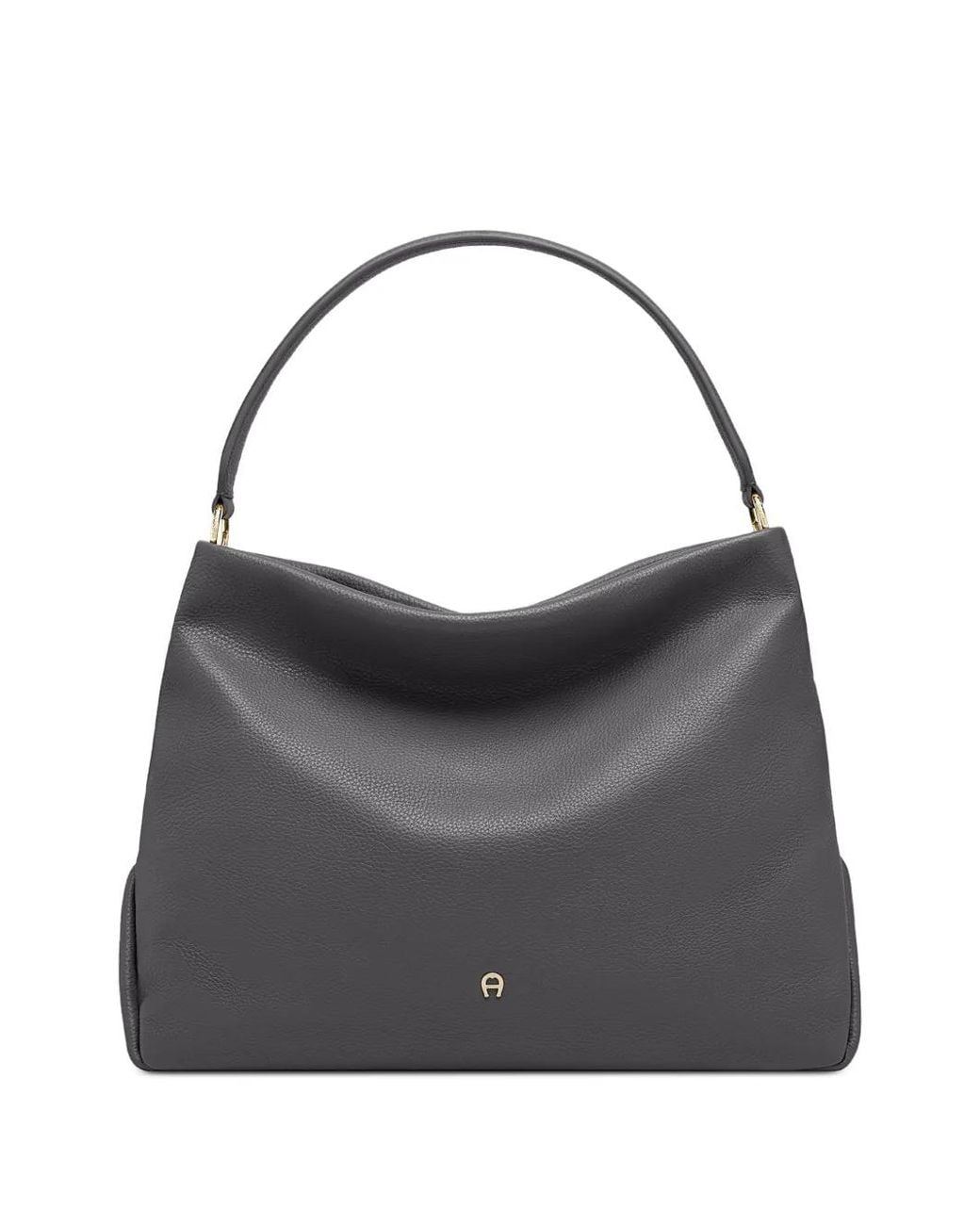 Aigner Black Medium Paula Grained-Leather Tote Bag