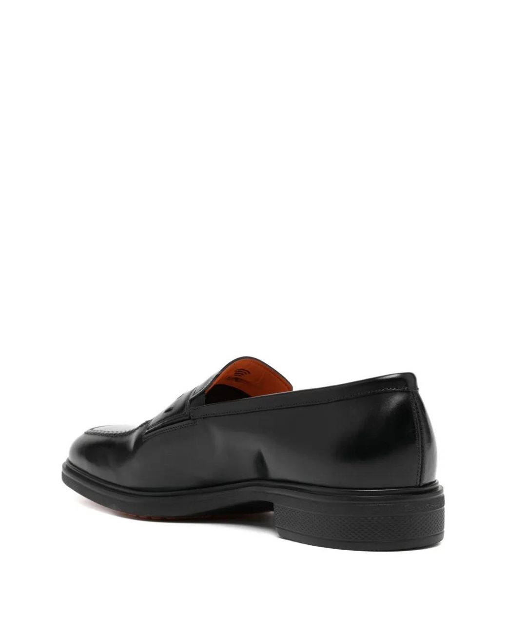 Santoni Black Easy Loafers for men