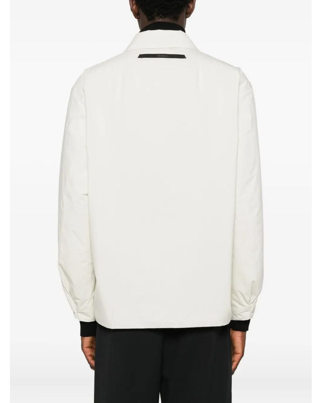 Herno White Single-Breasted Coat for men