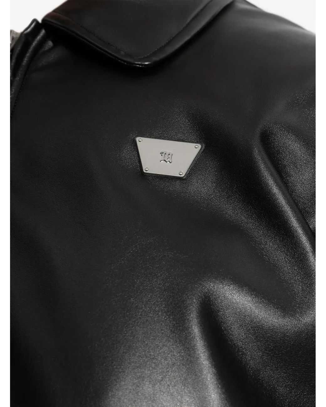 M I S B H V Black Logo-Plaque Insulated Jacket for men