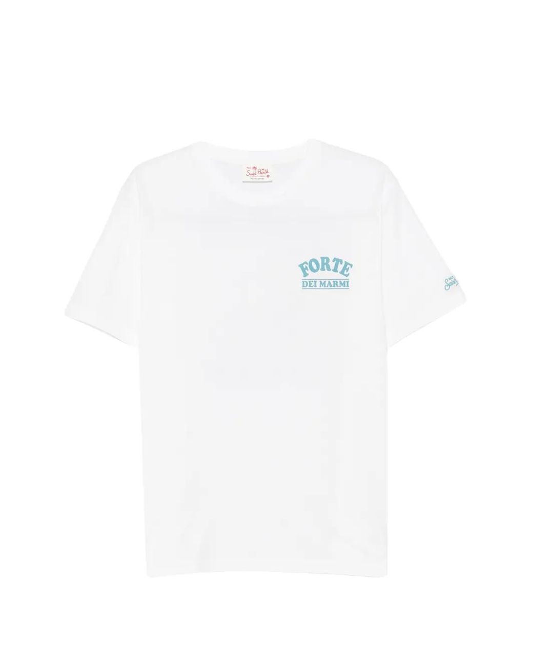 Mc2 Saint Barth White Portland T-Shirt With Nord Sud Ovest Est Print for men