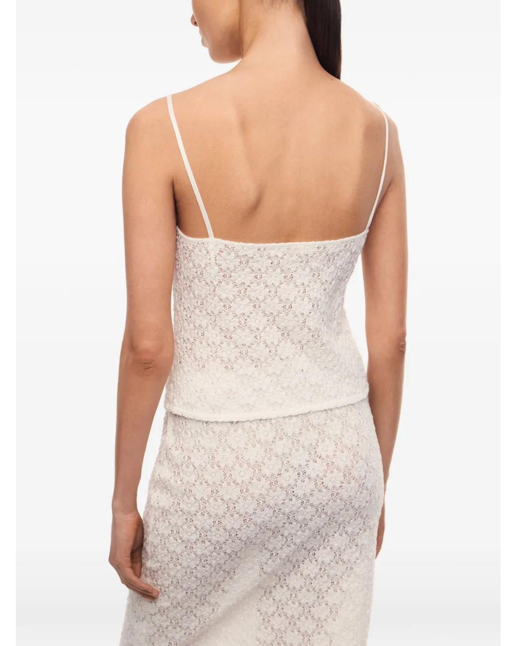 12 STOREEZ White Primrose Lace Top