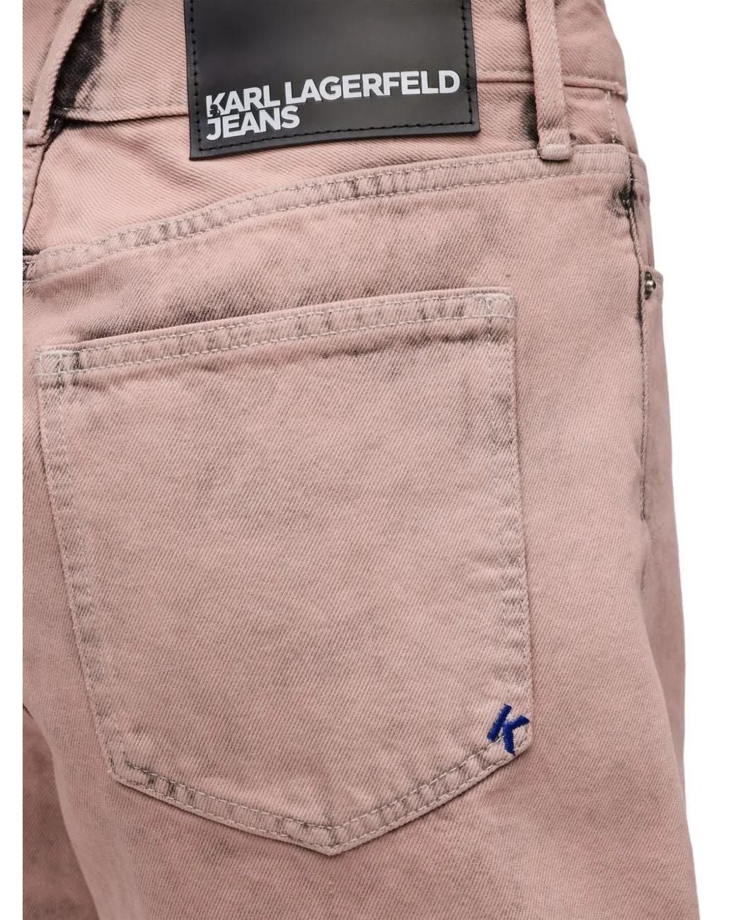 Karl Lagerfeld Pink Five-Pocket Denim Shorts