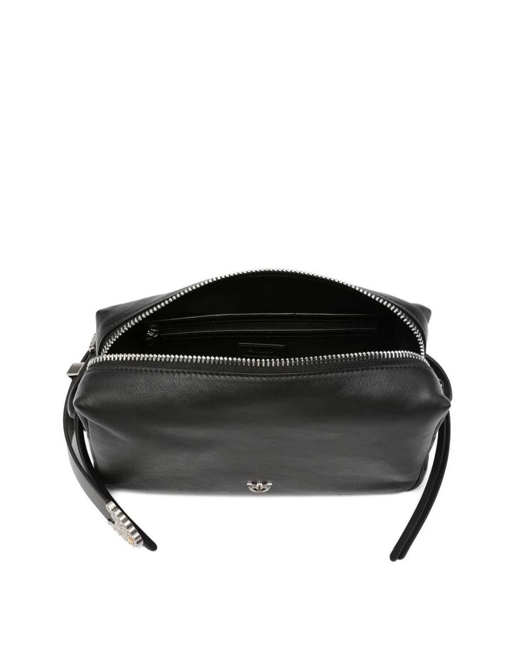 Pinko Black Logo Buckle Shoulder Bag