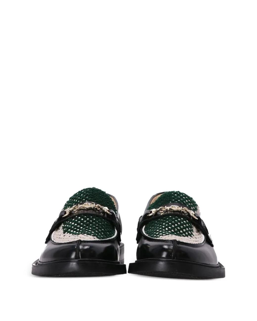 Filling Pieces Black Mocassins En Maille Ajourée for men