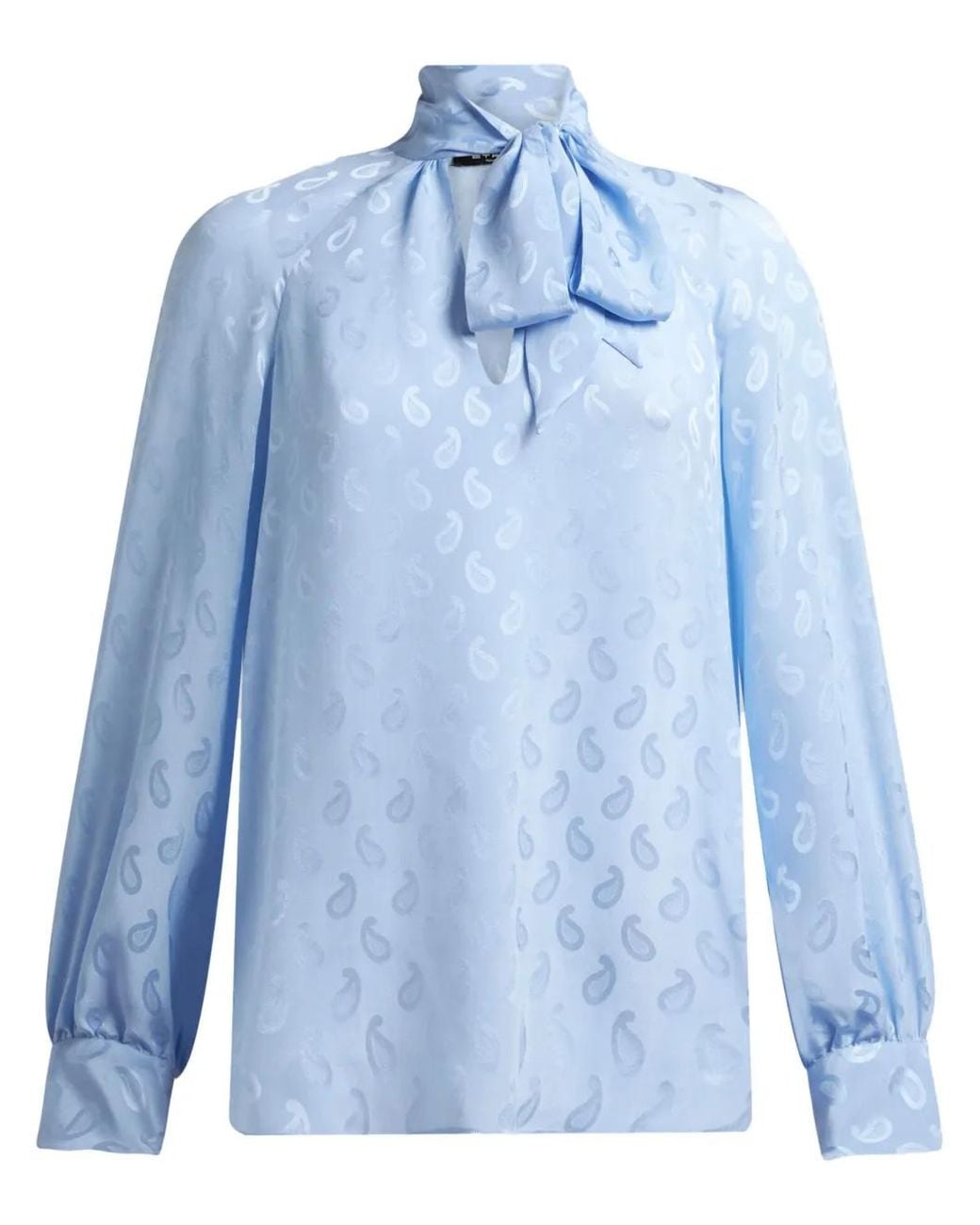 Etro Blue Silk Jacquard Blouse