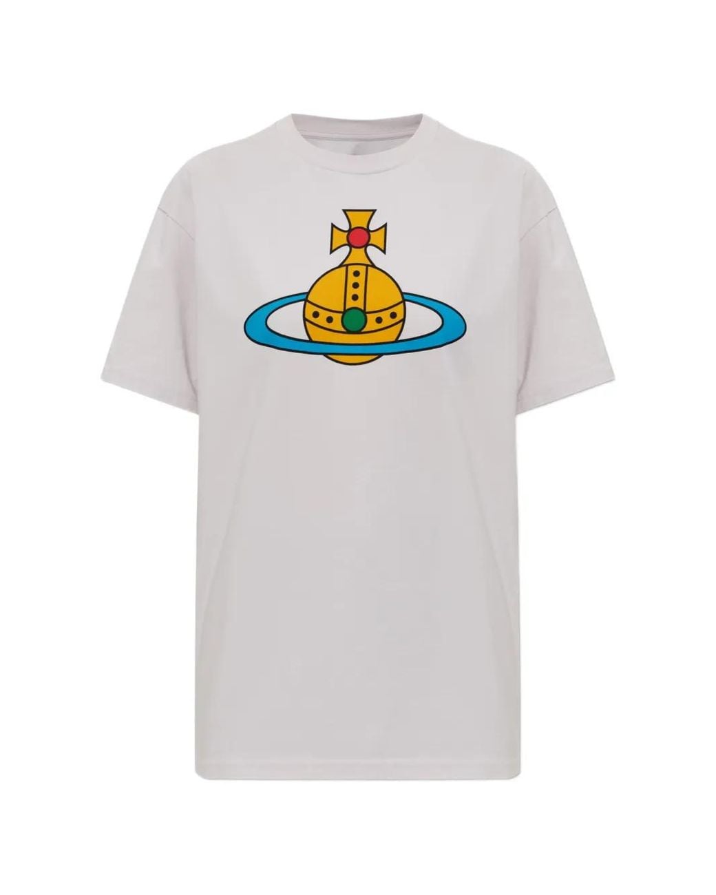 Vivienne Westwood Gray Oversized Orb Classic T-Shirt